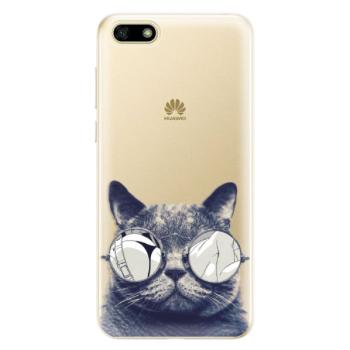 Odolné silikonové pouzdro iSaprio - Crazy Cat 01 - Huawei Y5 2018