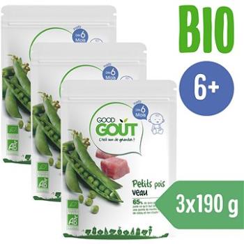 Good Gout BIO Hrášek s telecím masem (3× 190 g) (8594200262143)