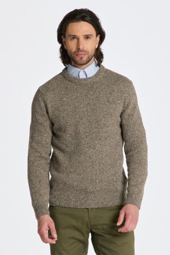 SVETR GANT WOOL NEPS C-NECK DARK GREY MELANGE