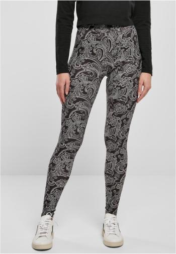 Urban Classics Ladies Soft AOP Leggings blacknewpaisley - 3XL