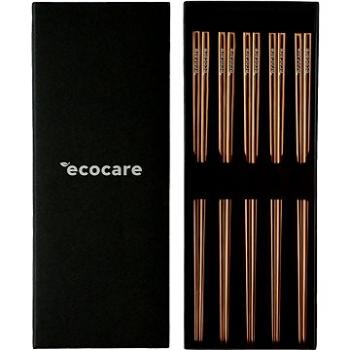 ECOCARE Kovové Sushi Hůlky Box Rose Gold 10 ks (0750122452170)