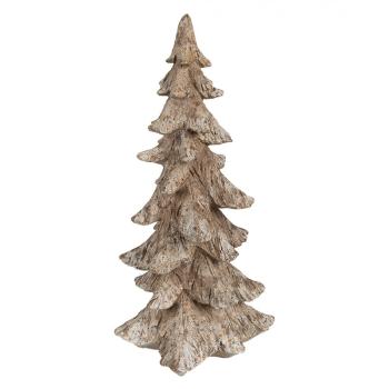 Hnědá dekorace vánoční stromek Christmas Tree - 19*18*36 cm 6PR4291