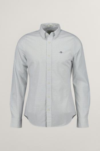 KOŠILE GANT SLIM MICRO PRINT SHIRT EGGSHELL