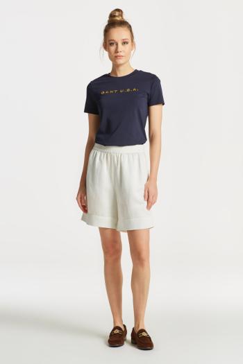 ŠORTKY GANT LINEN VISCOSE PULL-ON SHORTS EGGSHELL