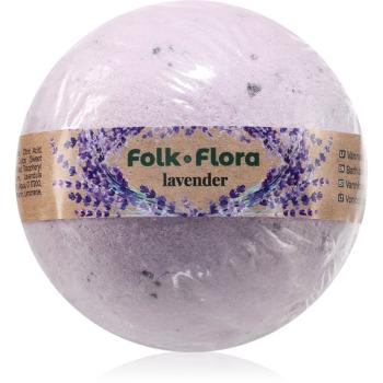 Folk & Flora Lavender koupelová bomba se zklidňujícím účinkem 130 g