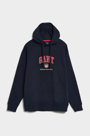 MIKINA GANT D.2 RETRO SHIELD SWEAT HOODIE EVENING BLUE