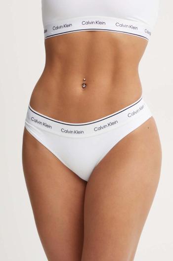 Plavkové kalhotky Calvin Klein bílá barva, měkký košík