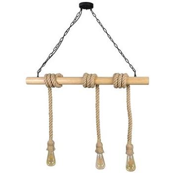 Lustr na řetězu ROPE WOOD 3xE27/12W/230V (119701)