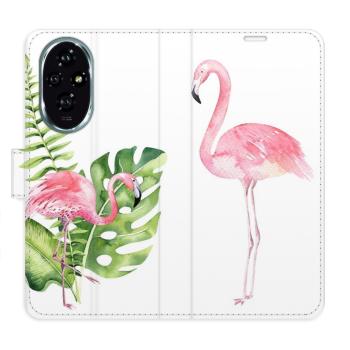 Flipové pouzdro iSaprio - Flamingos - Honor 200