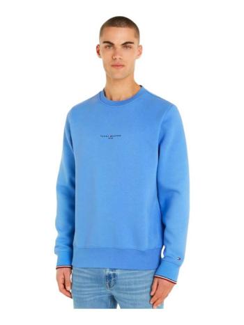 Tommy Hilfiger pánská modrá mikina LOGO TIPPED CREWNECK - M (C30)