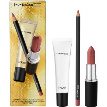 MAC Cosmetics Holiday Claim To Fame Lip Trio dárková sada na rty odstín Velvet Teddy