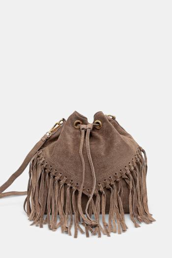 Semišová kabelka Answear Lab čierna farba