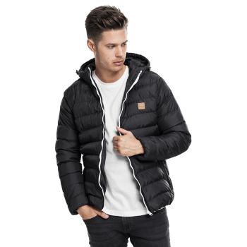 Pánská bunda Urban Classics Basic Bubble Jacket blkwhtblk - XL