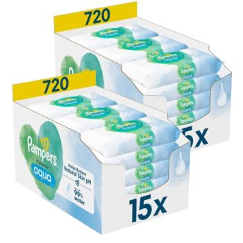 Pampers Harmonie Aqua nedves Törlőkendő Törlőkendő 30x48db