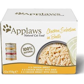 Applaws konzerva Cat Multipack Kuřecí výběr 12 × 156 g (5060481899093)