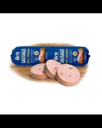 BRIT Premium Sausage baton cu pui pentru caini 800g