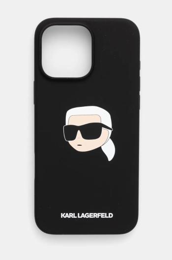 Obal na telefon Karl Lagerfeld iPhone 16 Pro Max 6.9 černá barva, KLHMP16XSKHPPLK