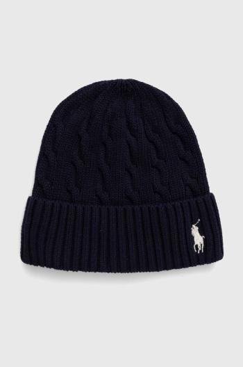 Bavlněná čepice Polo Ralph Lauren tmavomodrá barva, 455954637