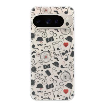 Odolné silikonové pouzdro iSaprio - Vintage Pattern 01 - black - Google Pixel 9 / 9 Pro