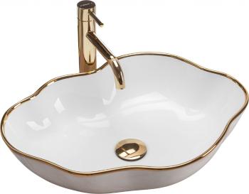 REA Umyvadlo na desku Pearl Gold Edge REA-U0696