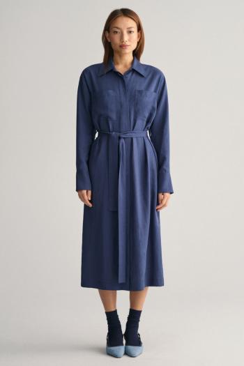 ŠATY GANT REL POCKET SHIRT DRESS DUSTY BLUE SEA