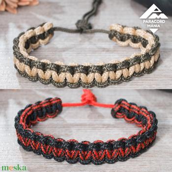 - 425 Kobra -  páros 2 IN 1 állítható méretű paracord karkötő