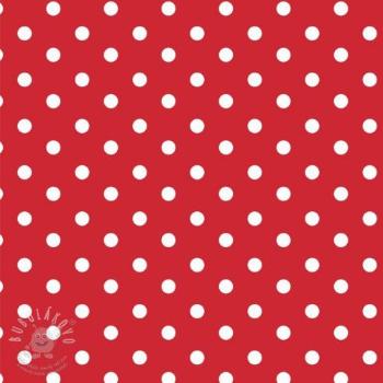 Bavlněná látka Dots red