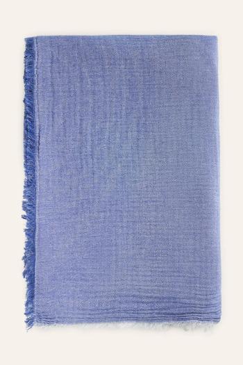 Bavlnený prehoz Calma House Layer 120 x 180 cm tmavomodrá farba