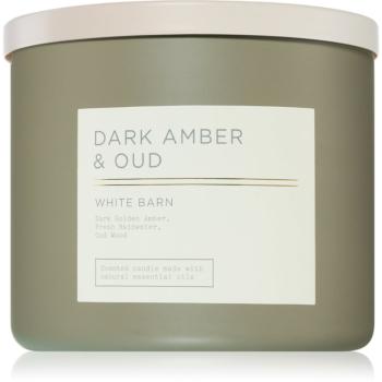 Bath & Body Works Dark Amber & Oud vonná svíčka 411 g