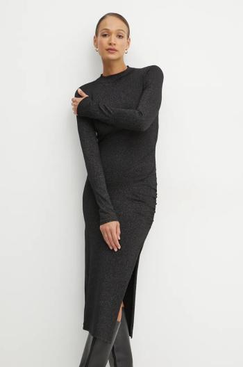 Šaty Twinset čierna farba, maxi, priliehavá, 242AT3011