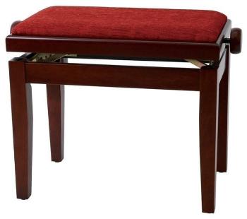 GEWA Piano Bench Deluxe Dřevěná stolička ke klavíru Mahogany