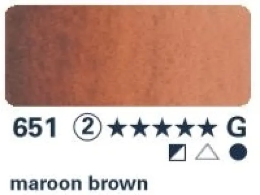 Akvarelová barva Horadam 1/2 – 651 maroon brown
