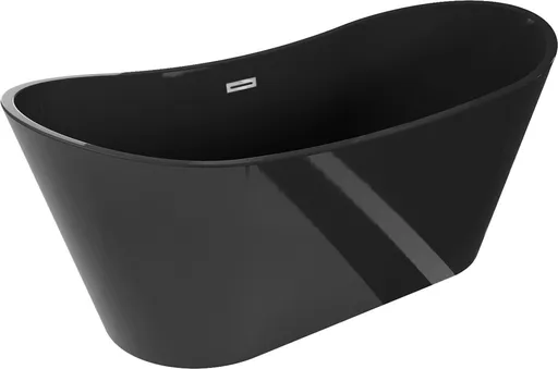 MEXEN/S Montana vana volně stojící 170 x 80, černá, sifon a přepad chrom 52011708070-01