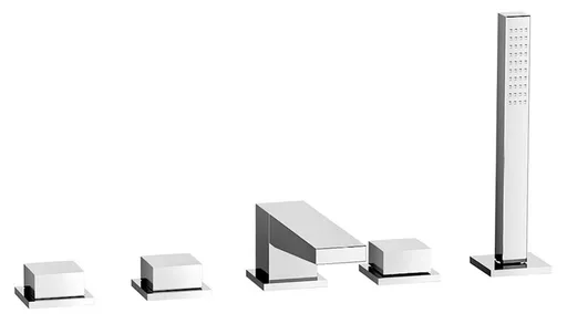 SAPHO DIMY pětiprvková baterie na okraj vany, chrom DIMTECH5