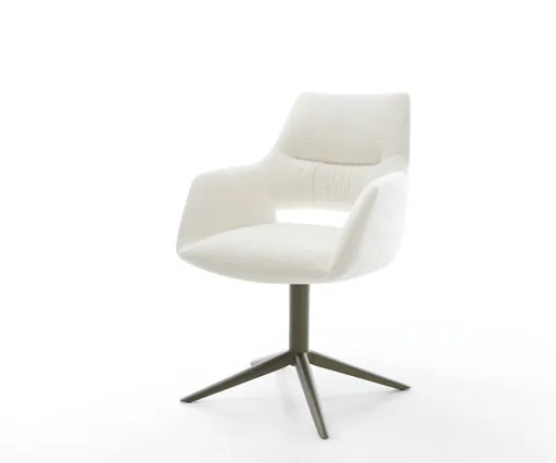 Jídelní židle Yago-Flex s područkami bouclé měkký béžová