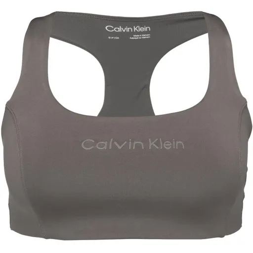 Calvin Klein WO - SPORTS BRA MEDIUM SUPPORT Dámská podprsenka, tmavě šedá, velikost