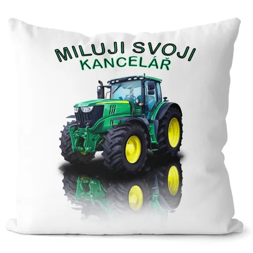 Polštář Miluji svou kancelář (Velikost: 55 x 55 cm)