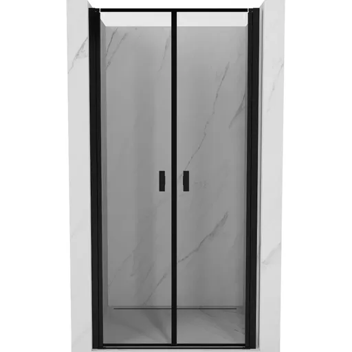 MEXEN MIST dveřní část (d+d) 85x200 cm 6mm černá, okraj 8A7-085-000-70-70