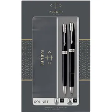 PARKER Sonnet Matte Black CT Duo Set (2093259)