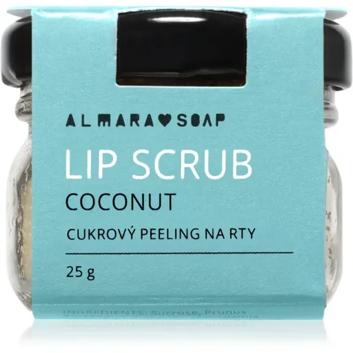 Almara Soap Scrub cukrový peeling na rty Coconut 25 g
