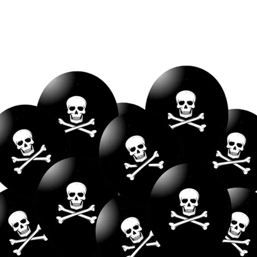 Balonek pirát černý 20 ks - balonky.cz