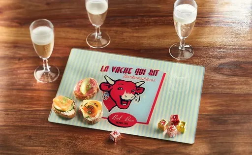 Skleněné prkénko + 2 nože