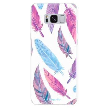 Odolné silikonové pouzdro iSaprio - Feather Pattern 10 - Samsung Galaxy S8