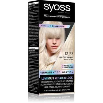 Syoss Color Metallic Collection permanentní barva na vlasy odstín 12_53 Perleťově platinový 2x50 ml