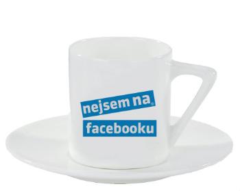 Espresso hrnek s podšálkem 100ml Nejsem na Facebooku