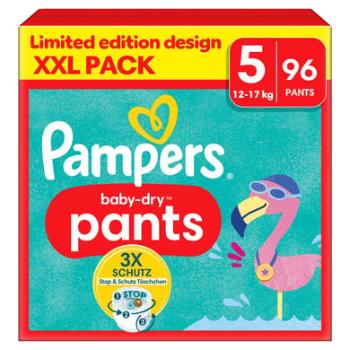 Pampers Junior Dětské suché kalhoty, velikost 5 , 12-17 kg, balení XXL (1 x 96 kalhot)