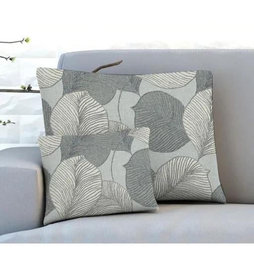 Návlek na polštář, OXY Listy šedé , 45 x 45 cm