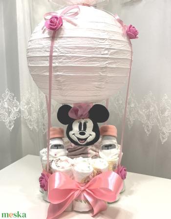 Mickey hőlégballon pelenkatorta 2-5 kg, pelenkatorony, babaváró csomag