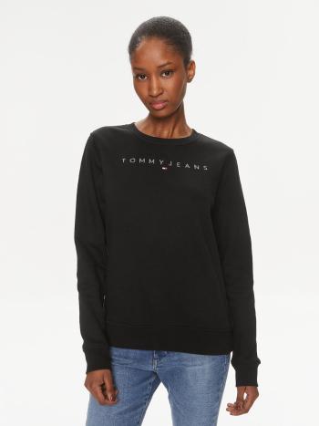 Tommy Jeans dámská černá mikina Tonal Linear - XL (BDS)