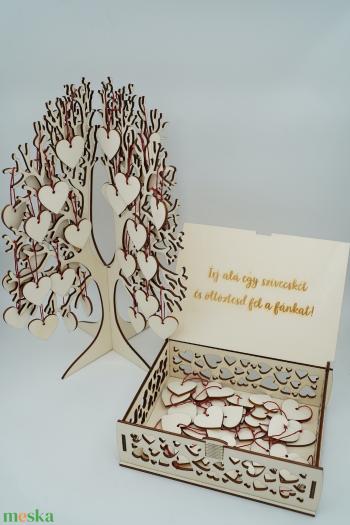 Különleges 3D-s  fa vendégkönyv